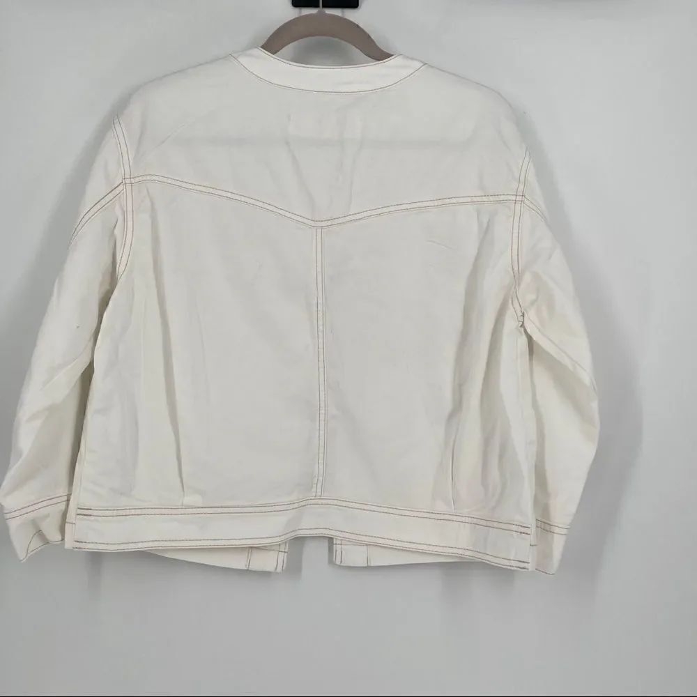 OZOC WHITE DENIM JACKET - Picture 6 of 7
